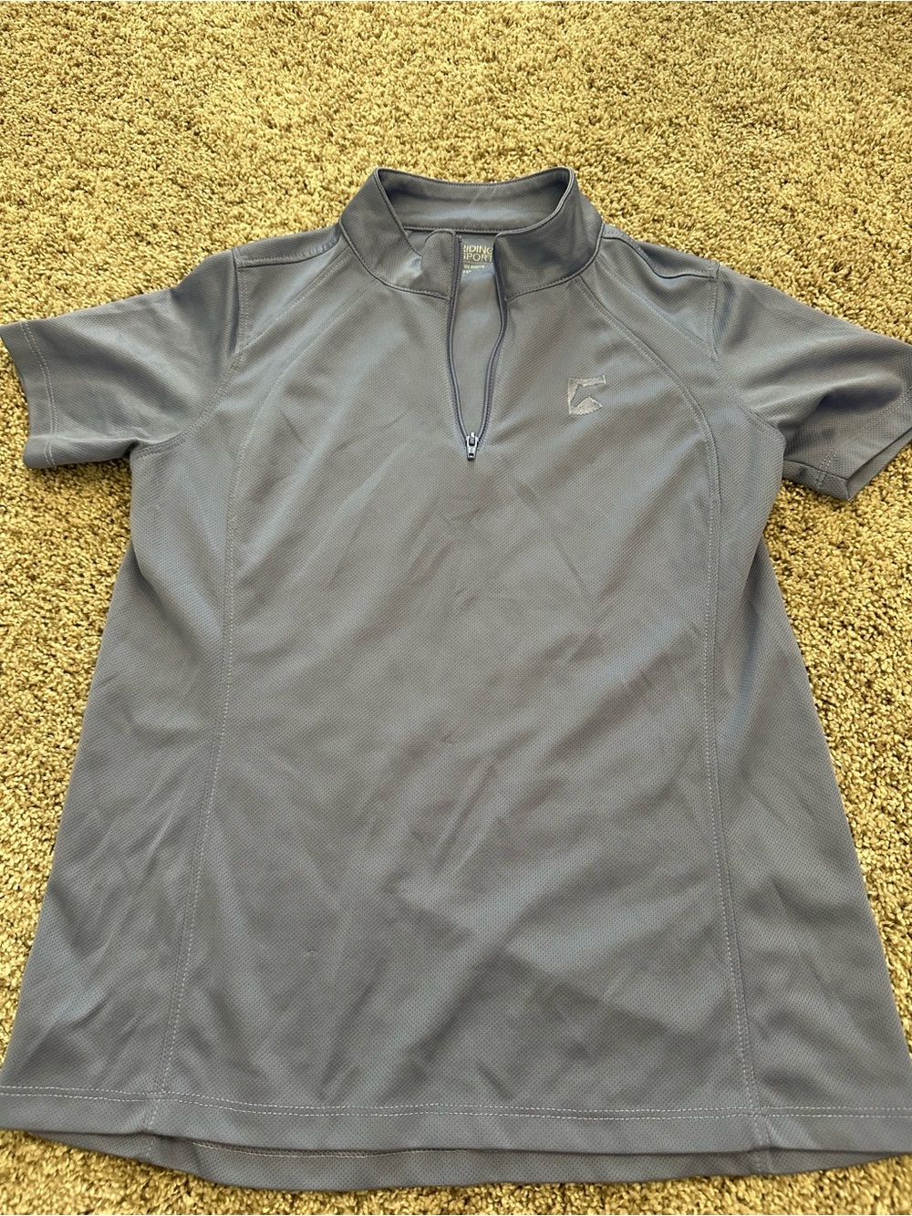 Riding Port  Kids Short-Sleeve Purple Riding Performance Polo